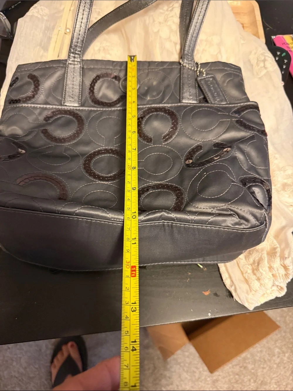 Coach tote gray